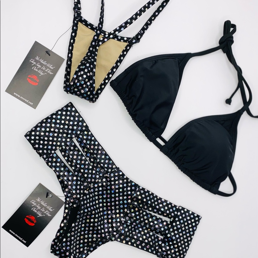 Holographic polka dot 3 piece set